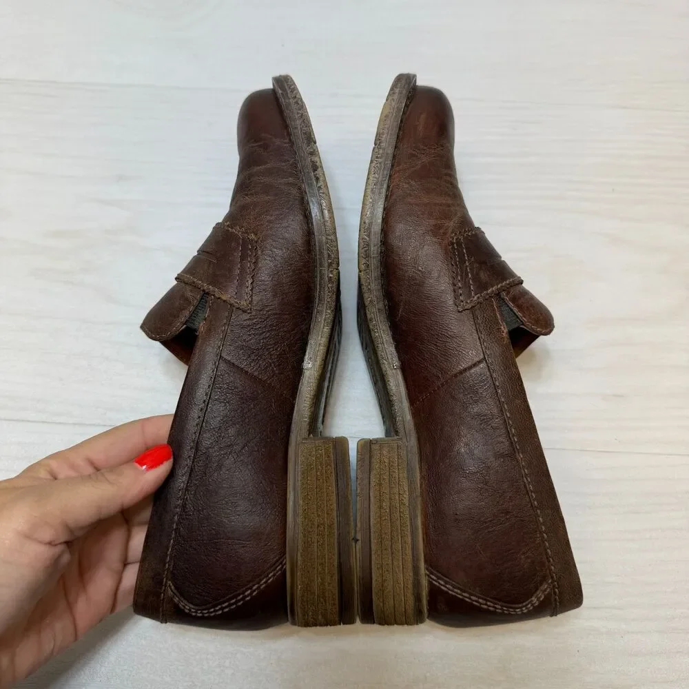 Josef Seibel Sienna 96 Penny Loafer Women's Size 7.5 Brown Leather Slip On Shoes